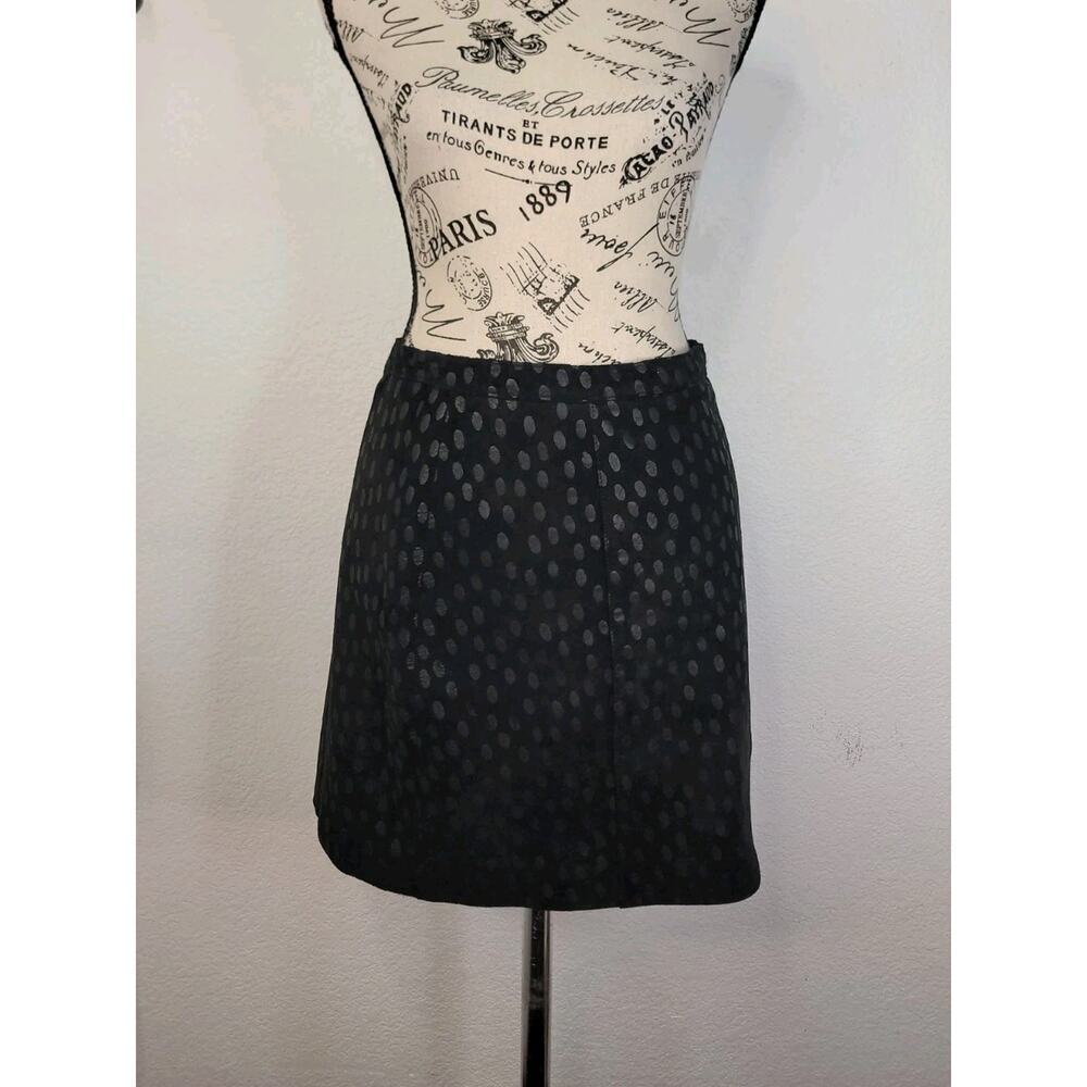 Giorgia Collection Suede Leather Mini Skirt Womens SZ 4 Black